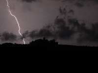 Blitze über dem Steinsberg